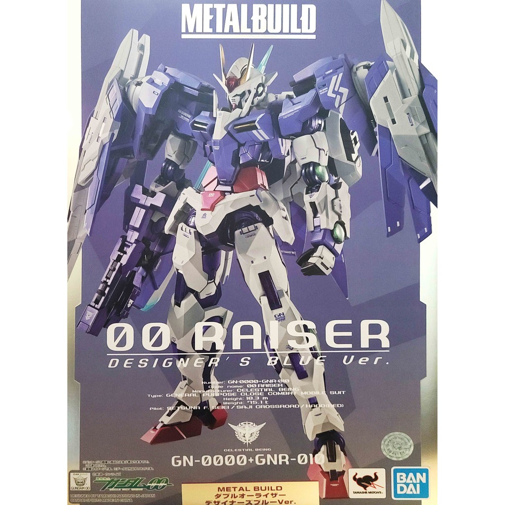 Bandai Metal Build GUNDAM 00 RAISER DESIGNER S BLUE Ver Completed