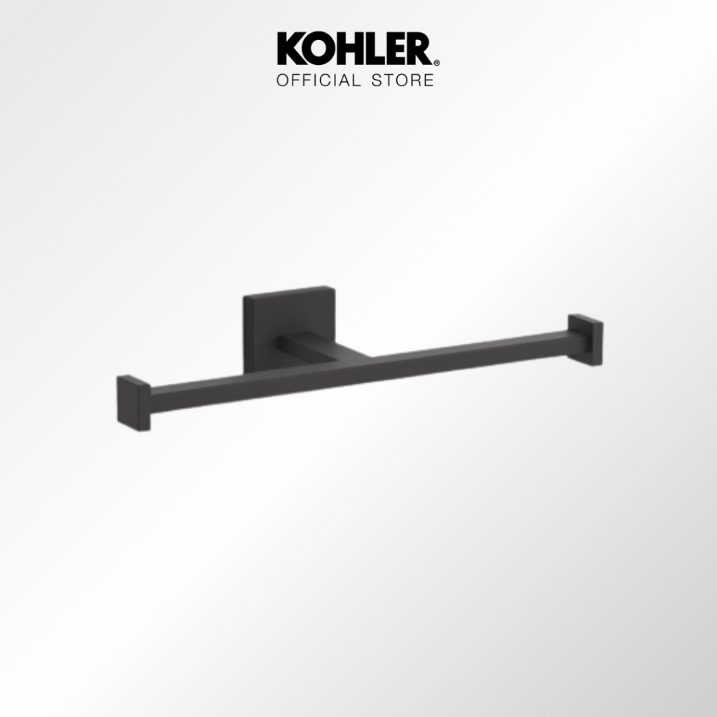 KOHLER Square Double Toilet Tissue Holder Matt Black K 23288X BL