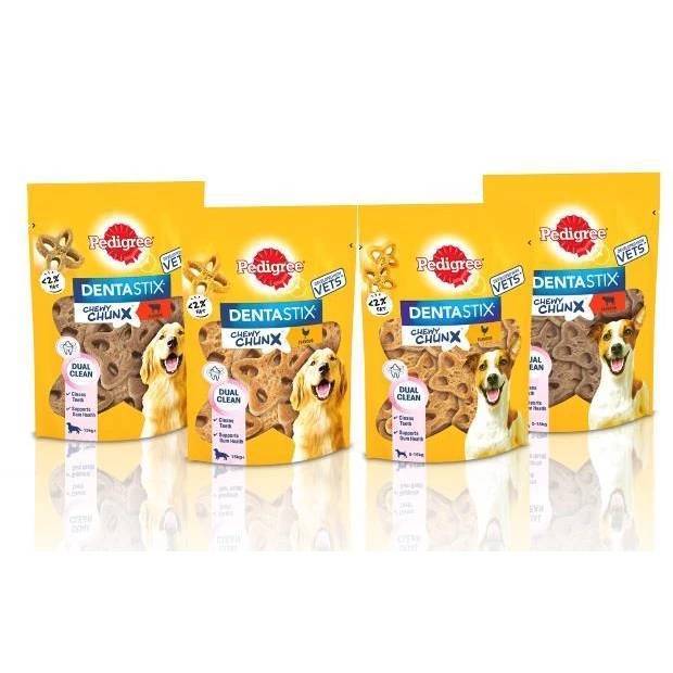 Pedigree Dentastix Chewy Chunx Treats Dental Snacks In A Bite Sized