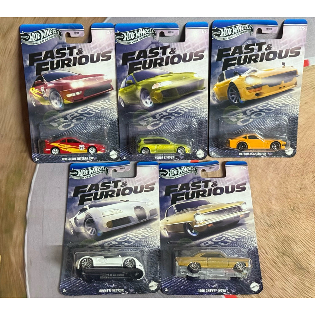 New Hot Wheels Fast Furious Silver Series Racing Course Scale