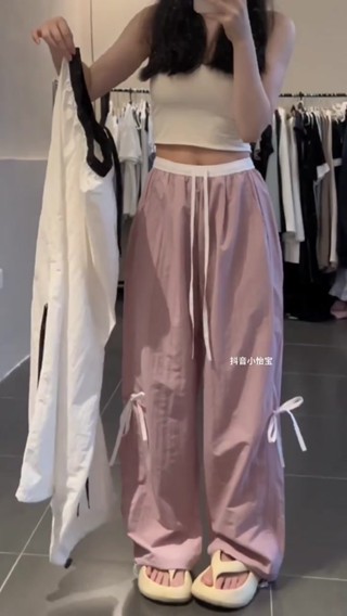 White Wide Legged Pants Mixed With Beautiful Bow Hotstrend Nice