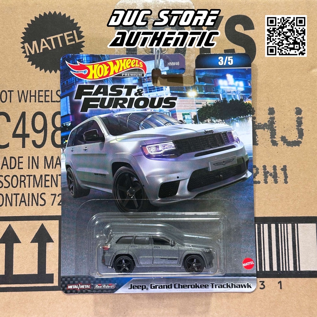 Hot Wheels Fast Furious Jeep Grand Cherokee Trackhawk Metalflake Gray