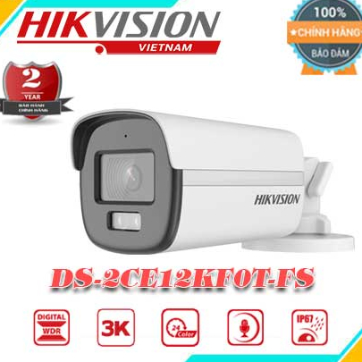 Hdtvi Camera With 5MP HIKVISION DS 2CE12KF0T FS Color At Night Shopee