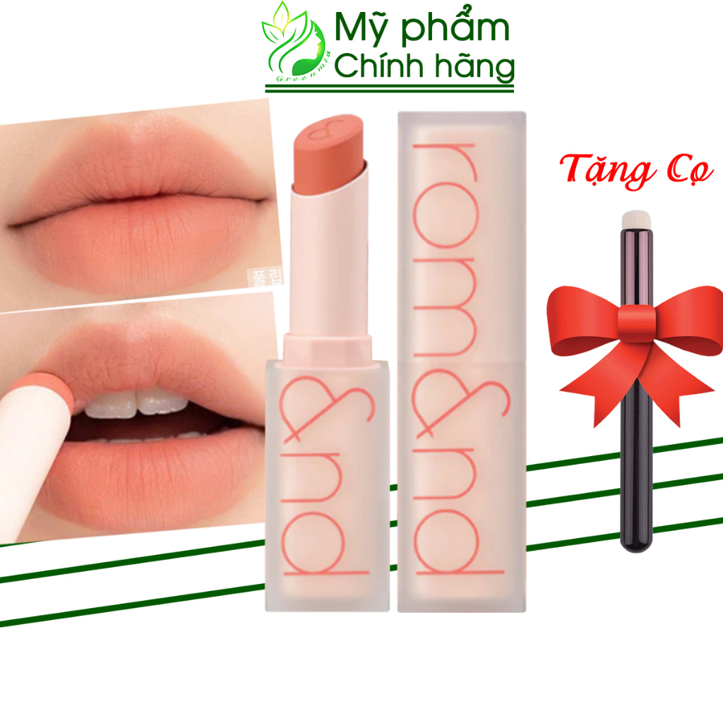 Romand Zero Matte Lipstick 09 Shell Nude Genuine Nude Milk Orange