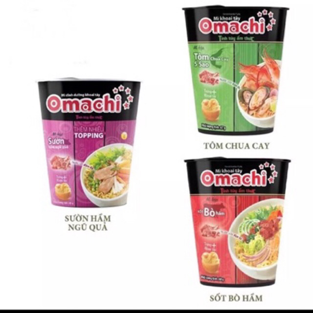 Omachi Instant Noodles With Thai Shrimp Hot Pot Stewed Beef Sauce