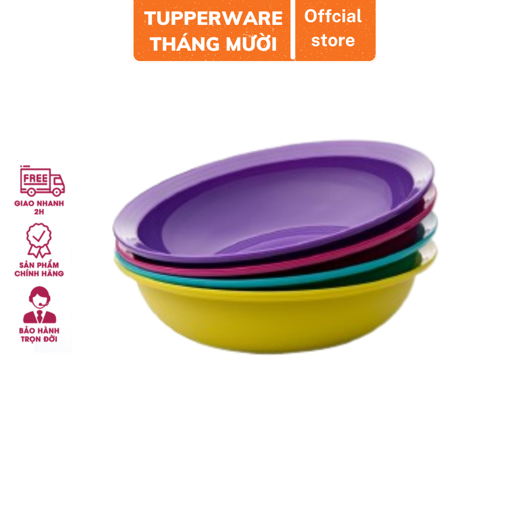 Everyday Tupperware Plate 400ml 04 Colors Virgin Plastic Shopee