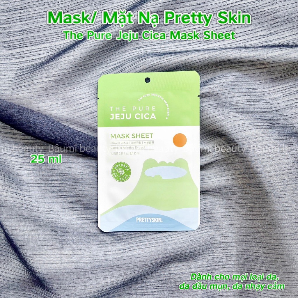 Mask The Pure Jeju Cica Mask Sheet Pretty Skin 25ml Korea Shopee