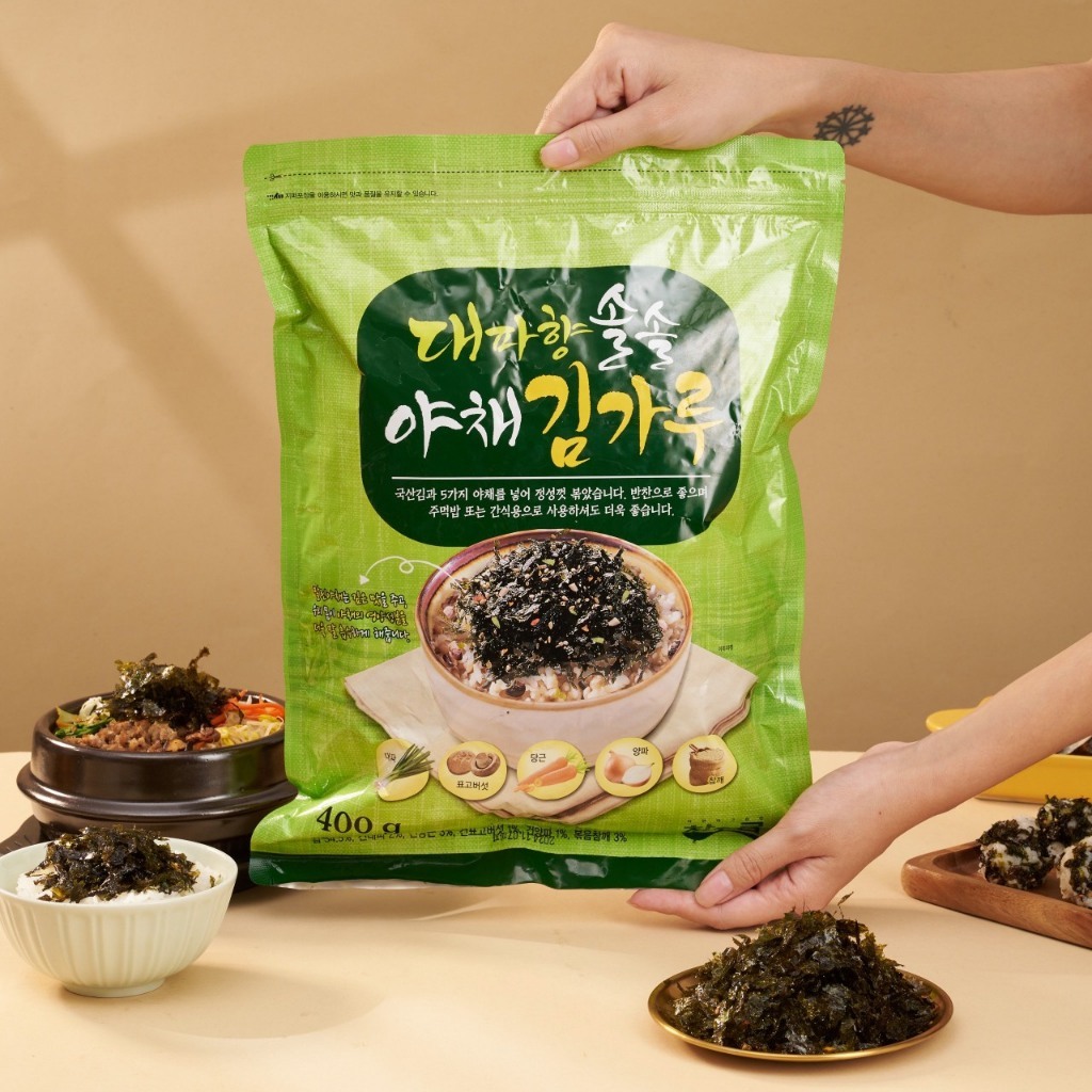 Korean Roasted Seaweed Sesame Vegetables Chaoreum Shredded Seaweed 400g