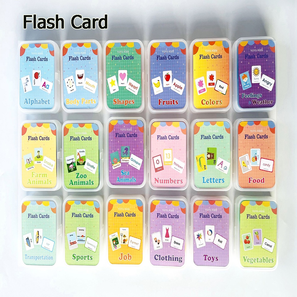 Lakoe Kid Flash Cards Preschool Educational Alphabet English Learning ...