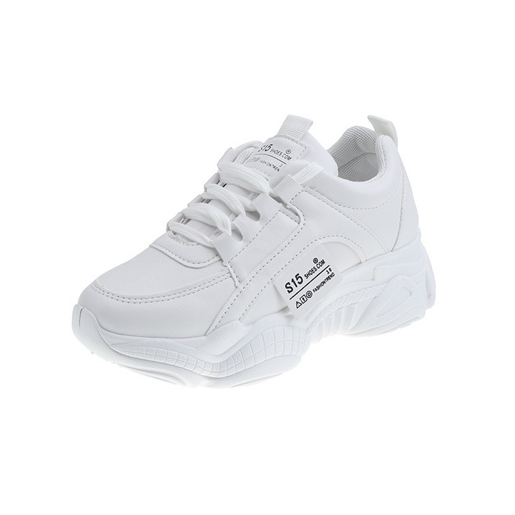 BELLE】Trendy fashion All white Chunky rubber shoes sneakers sports for  women | Shopee Philippines