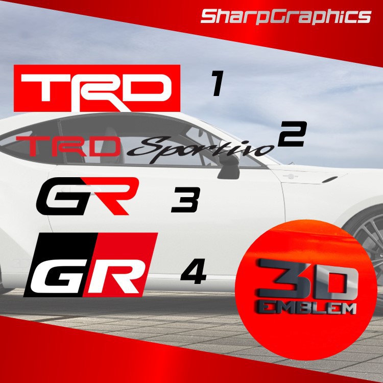 Toyota TRD GR Gazoo Racing Toyota Racing Development JDM Sticker Decal ...