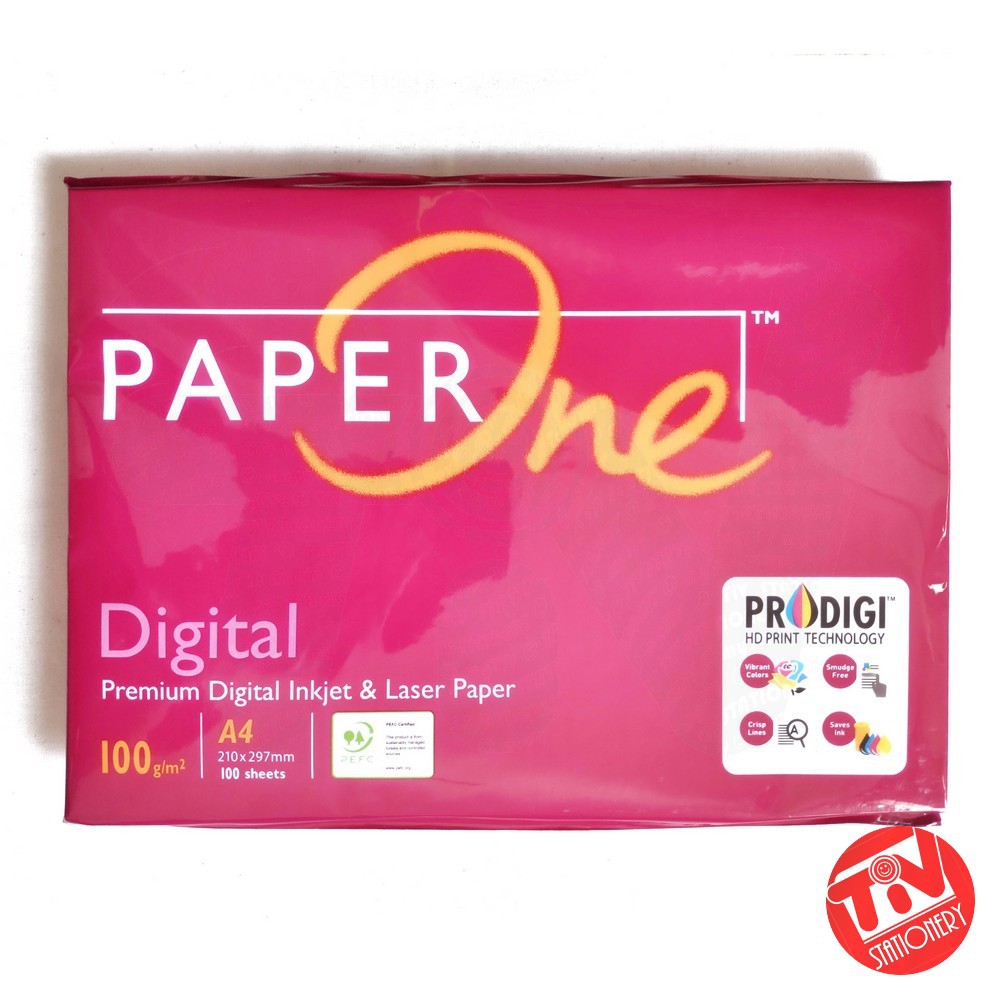 PaperOne A4 100 gsm HVS Paper (1 pack = 100 sheets) | Shopee Philippines