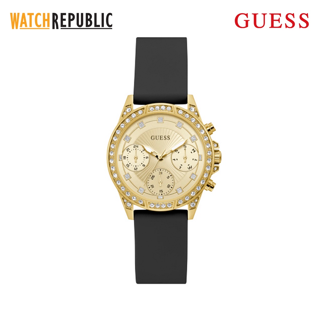 Guess Classic Black Rubber Watch for Women GW0222L1 | Shopee