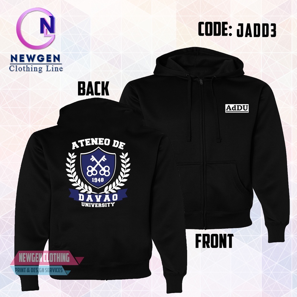 Hoodie Jacket Jadd3 Ateneo De Davao University Shopee Philippines