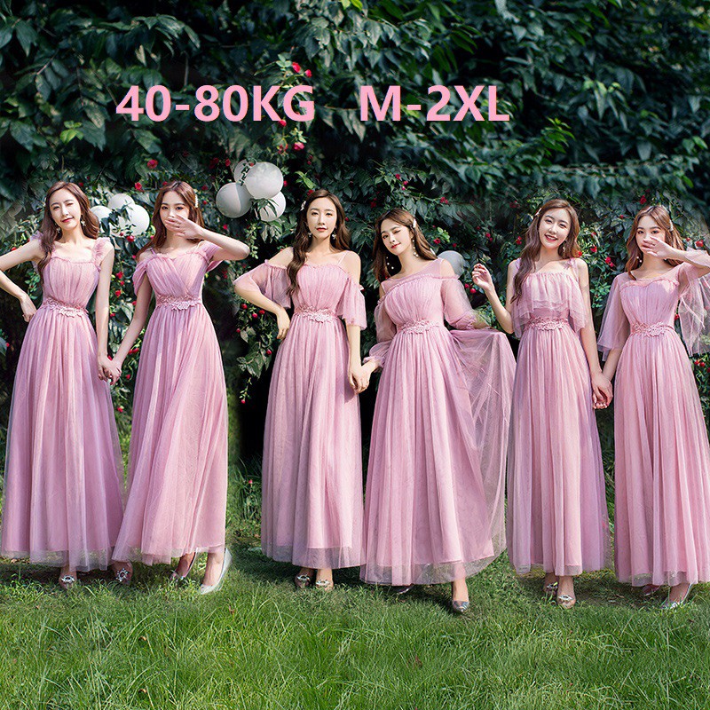 strapless open back dress Mismatched Bridesmaid Dress,Fuchsia Bridesmaid Dress,Long Chiffon  Bridesmaid Dress,BD00070 main image 0