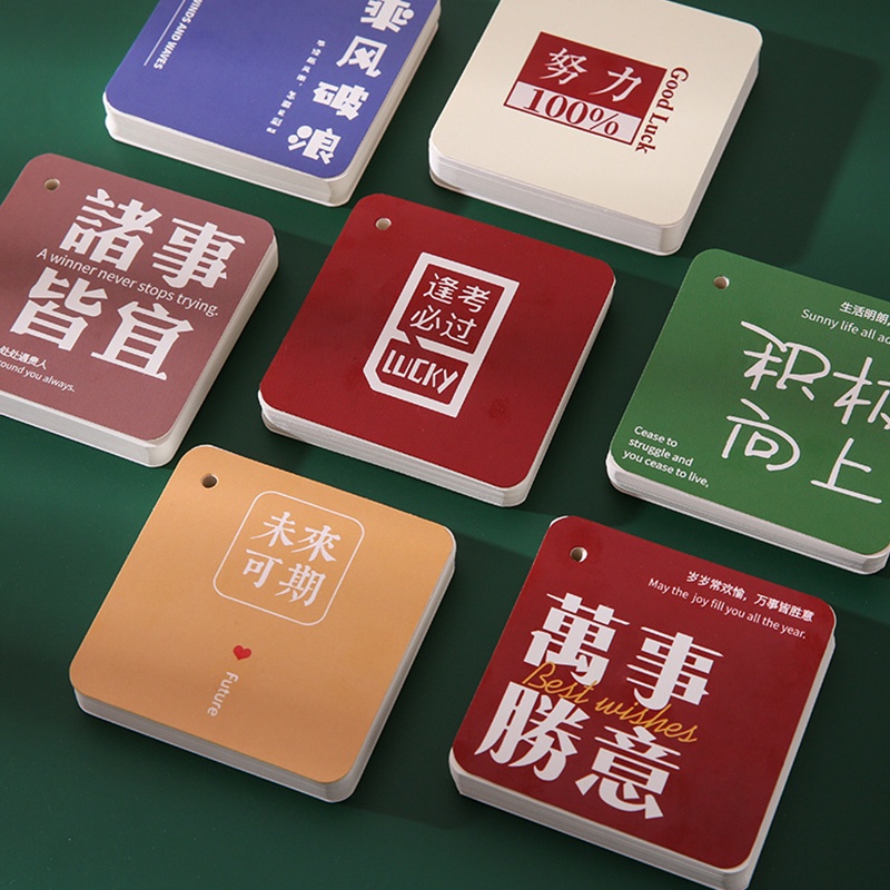 80 Sheets Cartoon Blank Mini Word Book with Ring Loose-Leaf DIY ...