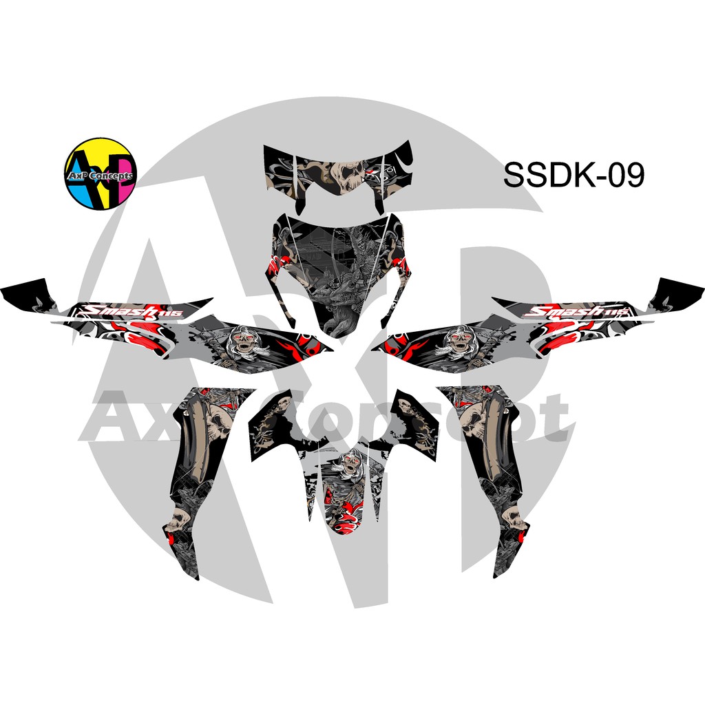 Suzuki Smash 115 Full Decals SSDK-09 (Laminated) | Shopee Philippines