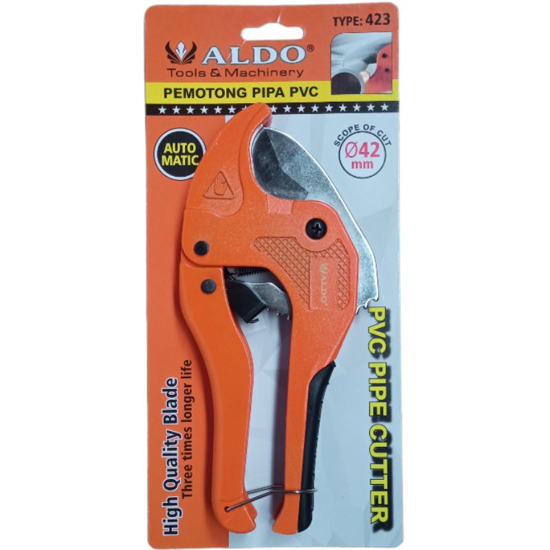 Pvc Aldo Pipe Cutter Scissors 423 | Pvc Pipe Cutter 0-42mm | Shopee ...