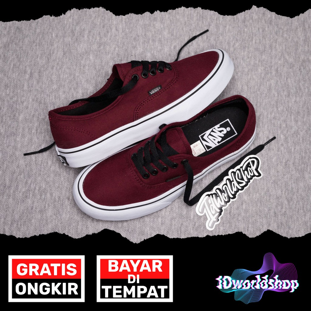 Maroon on sale authentic vans