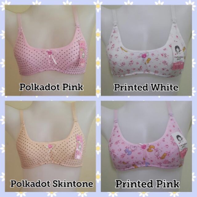 Teens baby bra plain /printed 3PCS