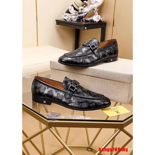 Wsqyaa.my 100% Original Fashion New Louis Vuitton LV Formal Slip-Ons Dress  Casual Leather shoes LV h