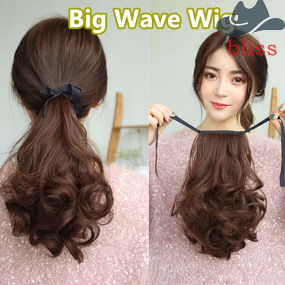 BLISS Curly Ponytail Female Natural Clip In Hair Extensions Bandage ...
