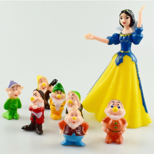 Toys & Hobby FIGURE SNOW WHITE And 7 KURCACI / CAKE SNOW WHITE TOPPER / CAKE TOPPER | Shopee ...