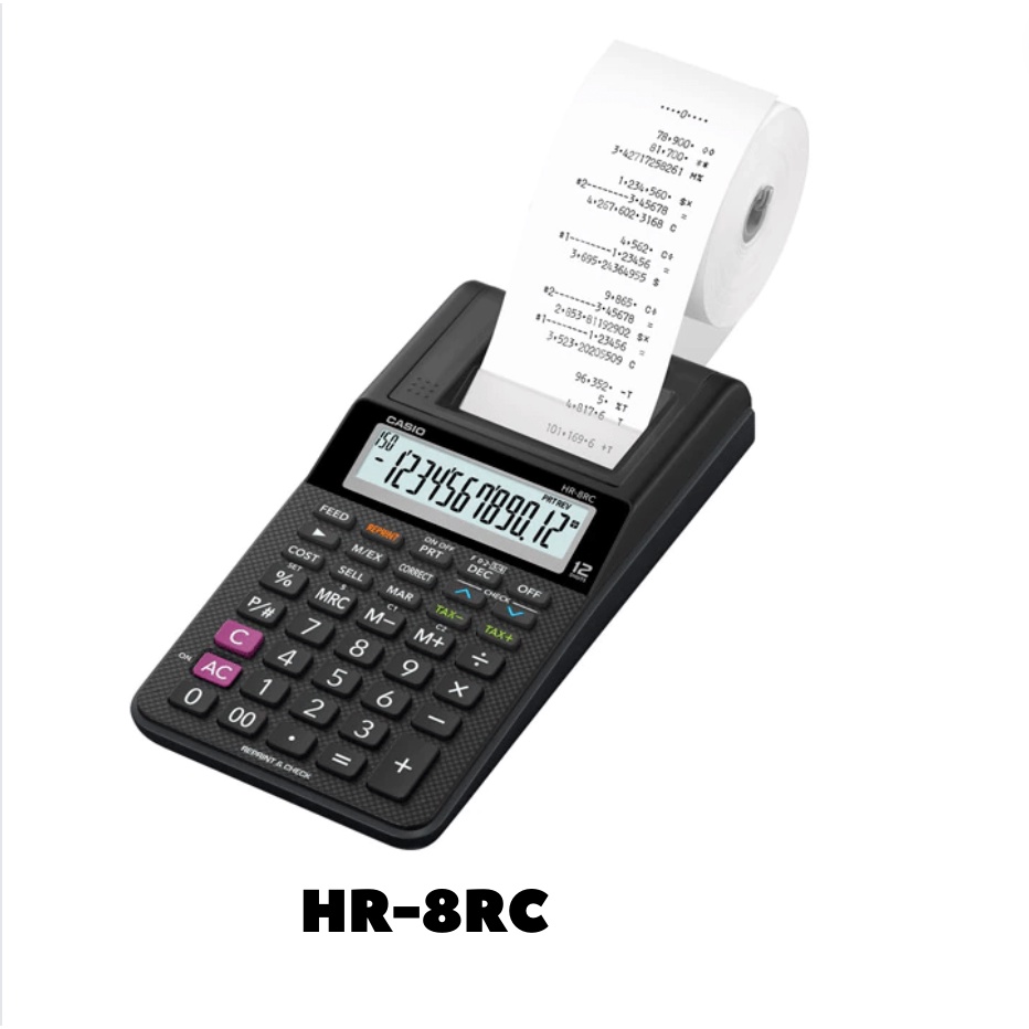 Casio Hr8rc Printing Calculator (Adding Machine) with Batteries In ...