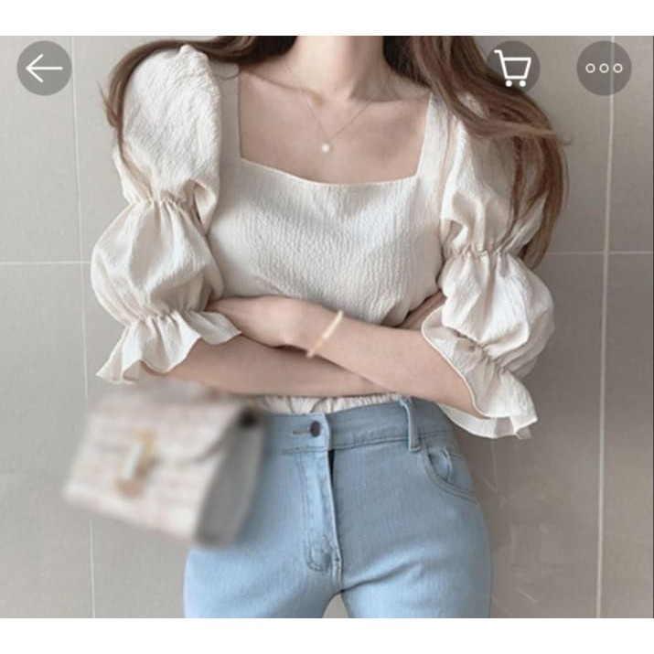 AC328 Lisa Puff Sleeves Blouse for Women on Sale - XS to Large | Shopee ...