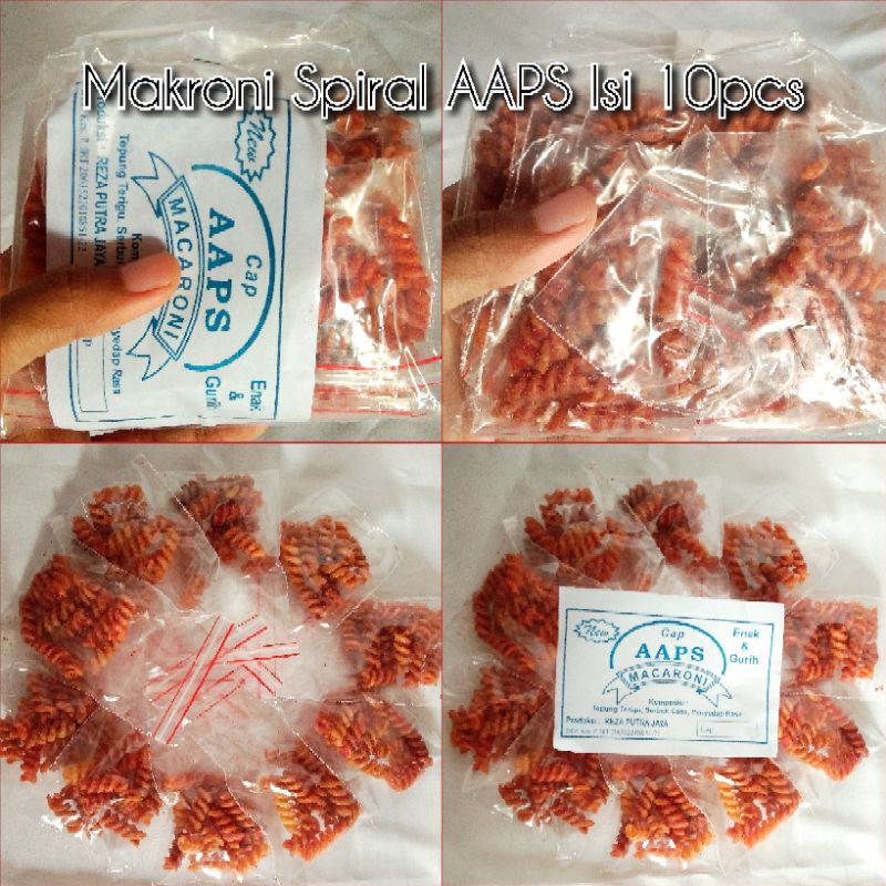 Aaps Spicy Spiral Macaroni 10pcs / Crispy Savory Mini Threaded Macaroni ...