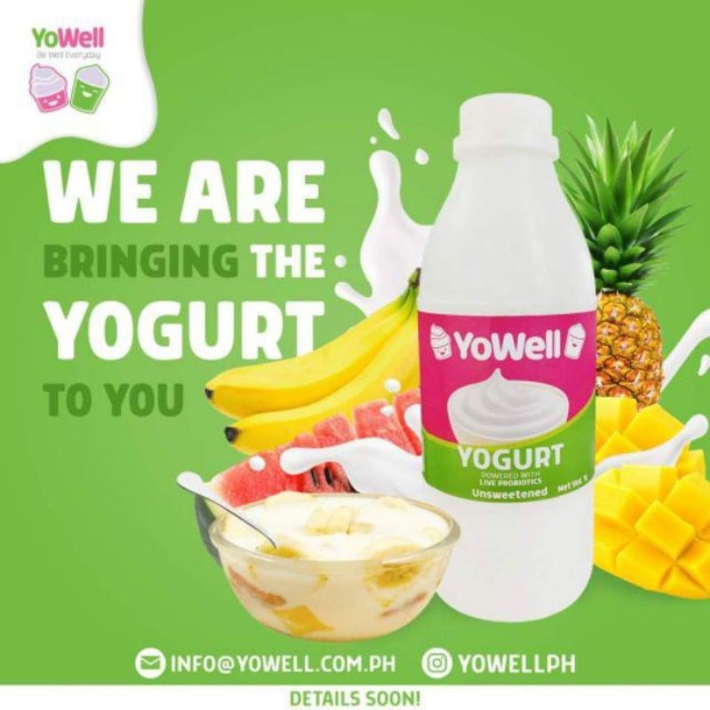 Yowell Yogurt With Free Calendar Sweetened/Unsweetened 1 liter