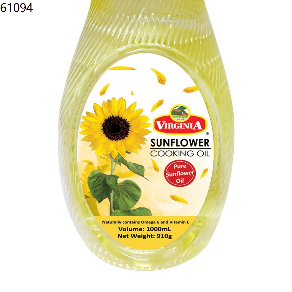 sunflower oil Virginia Sunflower Cooking Oil 1 Liter Shopee Philippines