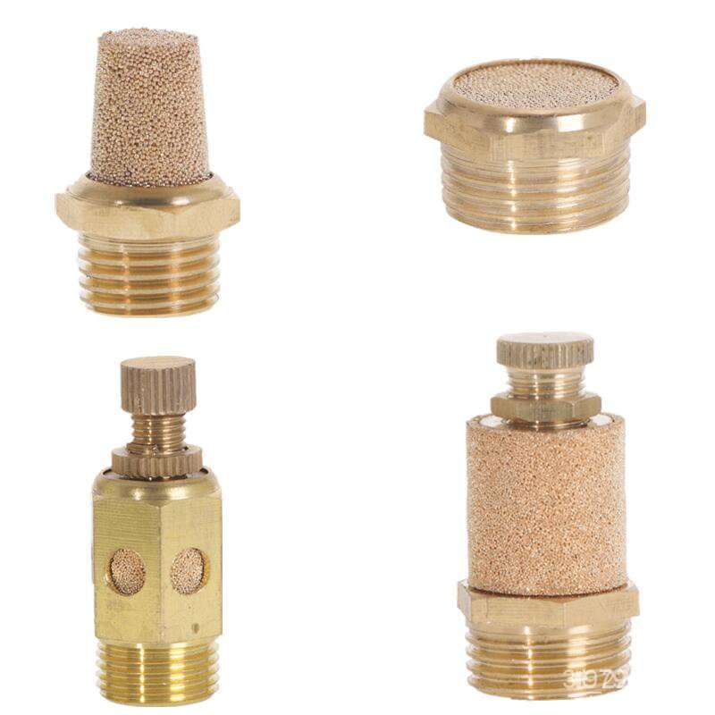 Pneumatic Exhaust Muffler Silencer Air Noise Brass Adjustable 1/8'' 1/4