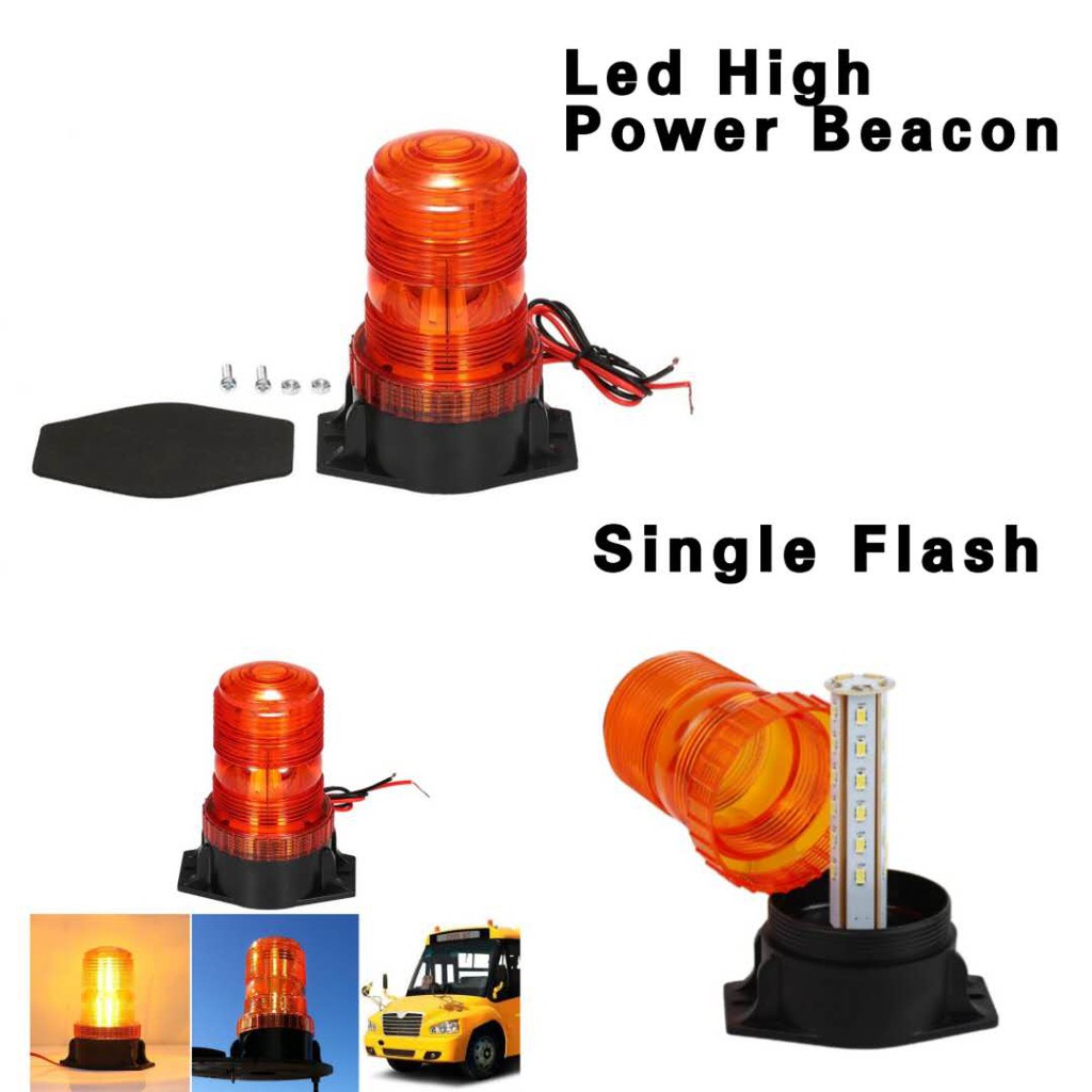 LD LED HIGH POWER BEACON SINGLE FLASH EMERGENCY WARNING FLASHING STROBE ...