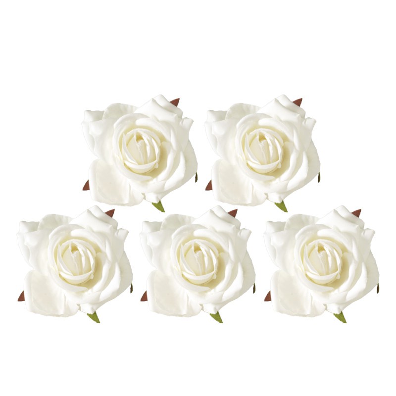 Artificial flowers 5 PCS 6CM Rose Flower Heads Wedding Cake Decoration