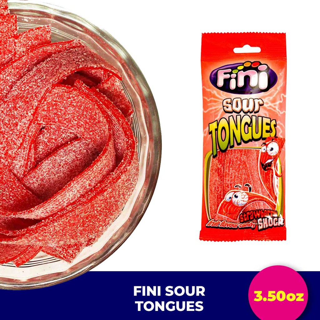Fini Strawberry Belts Sour Tongues 90g | Shopee Philippines