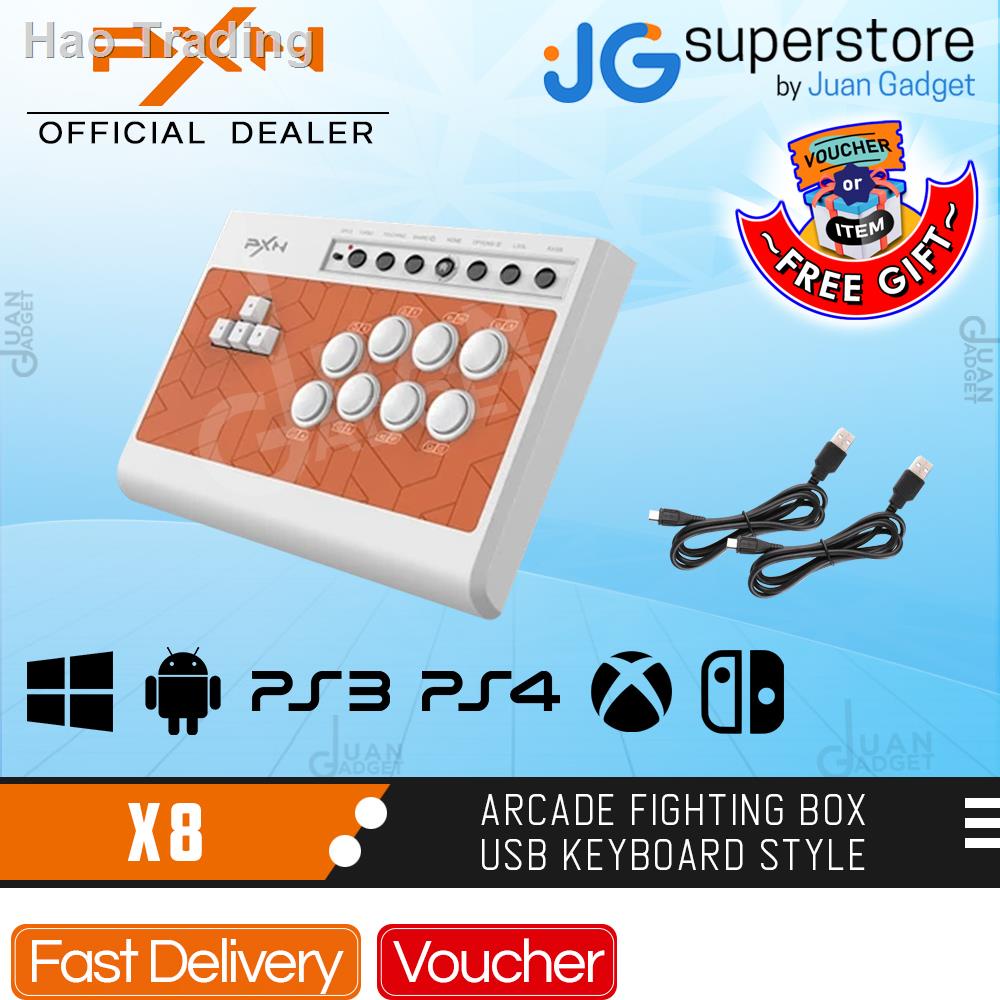 ☈♘PXN X8 Arcade Fighting Box USB Keyboard Style for PC, Android