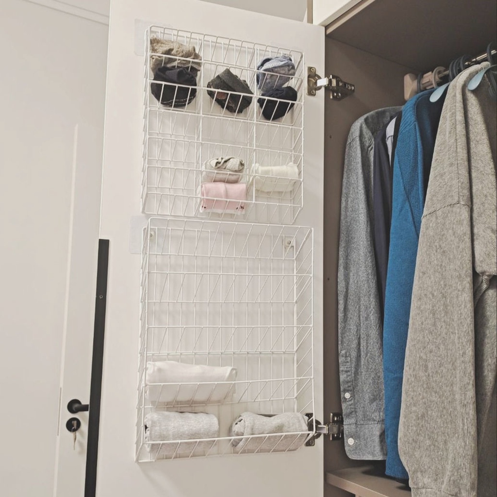 Wrought Iron WallMounted Socks Underwear Storage Rack Dormitory Door