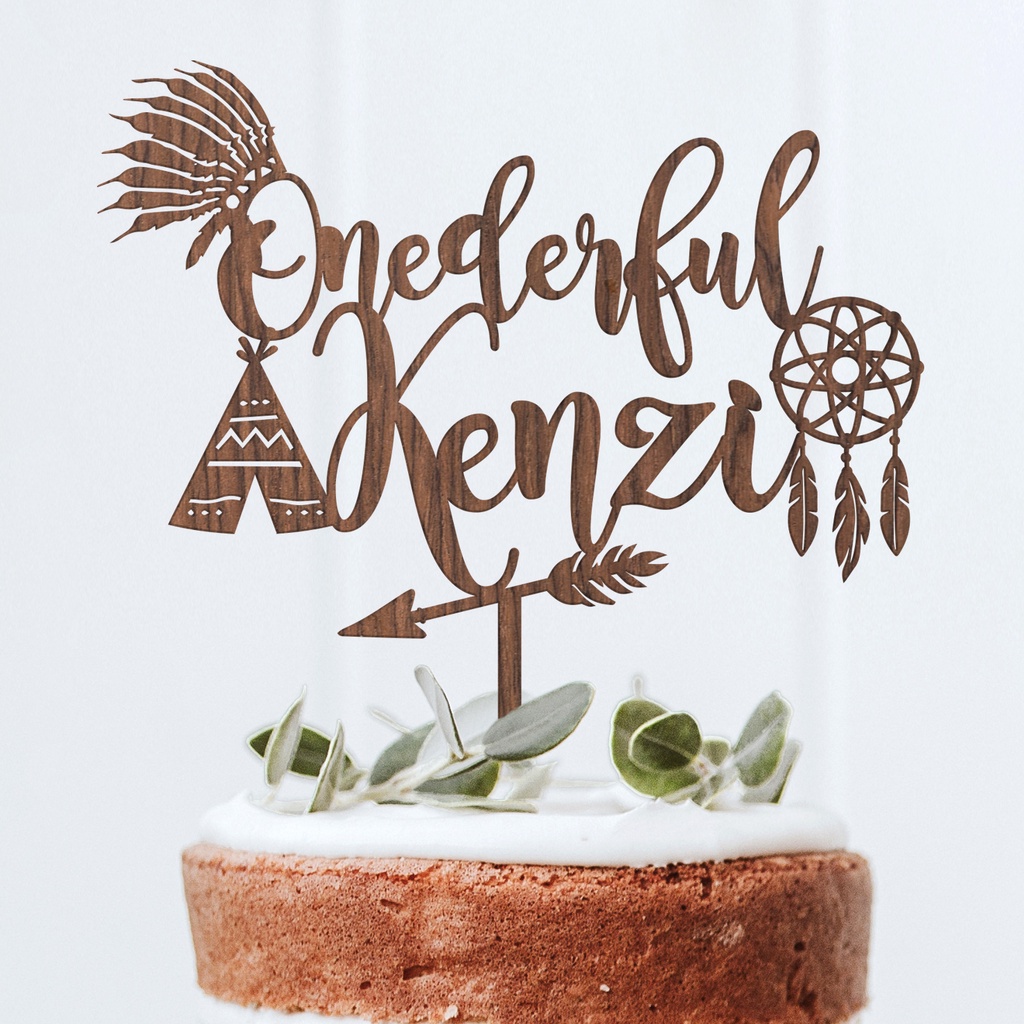 Customized walnut wood cake topper | Shopee Philippines