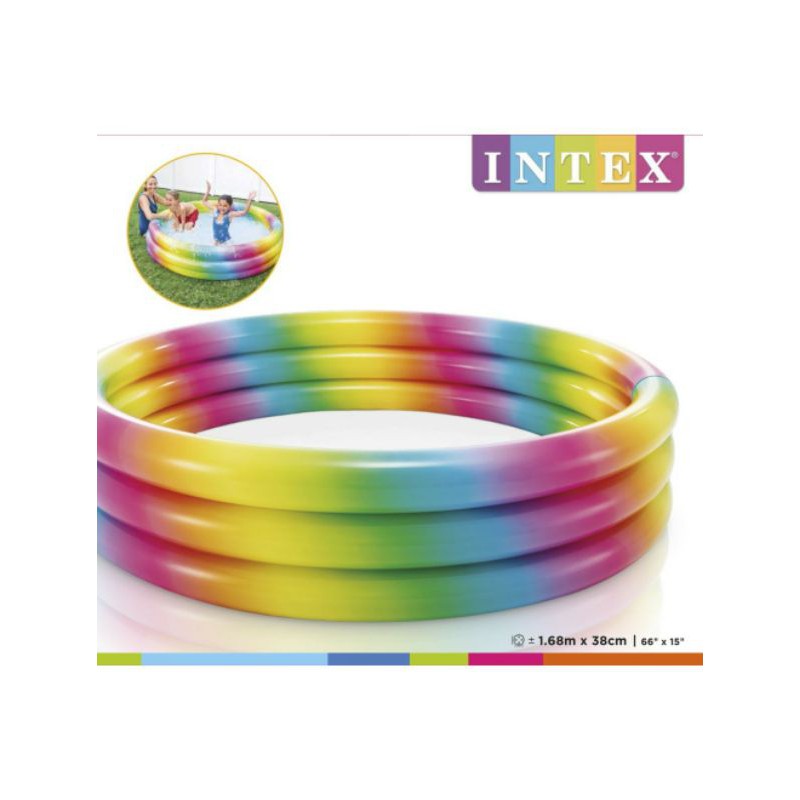 Intex Rainbow Omre Pool Swimming Pool 58449(168cm x 38cm) | Shopee ...