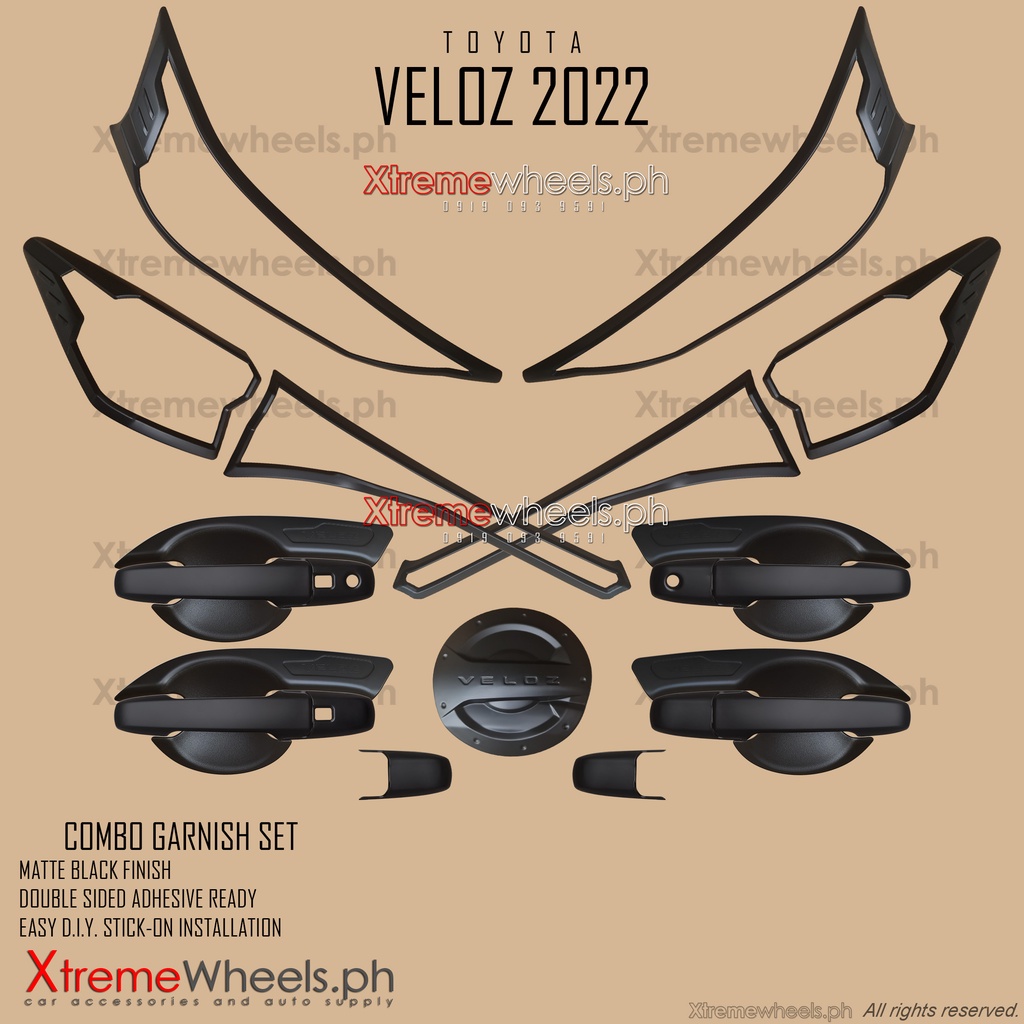 Toyota Avanza VELOZ 2022-2025 w/ VELOZ Logo Thick Thailand Made Combo ...