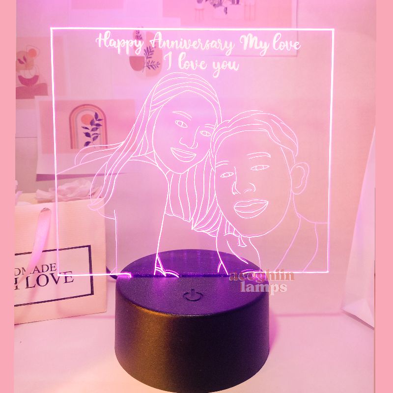 Personalized Led Lamp/ Customize Lamp / 3D Illusion / Vector Lamp l 3D ...