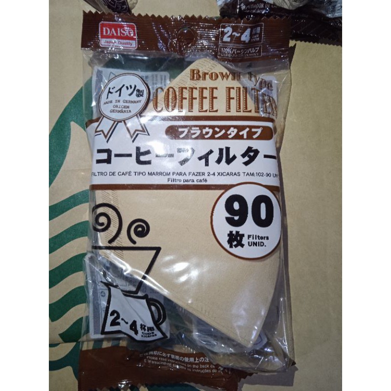 Brown Coffee Filter Daiso Made In Germany 90 filters Shopee Philippines