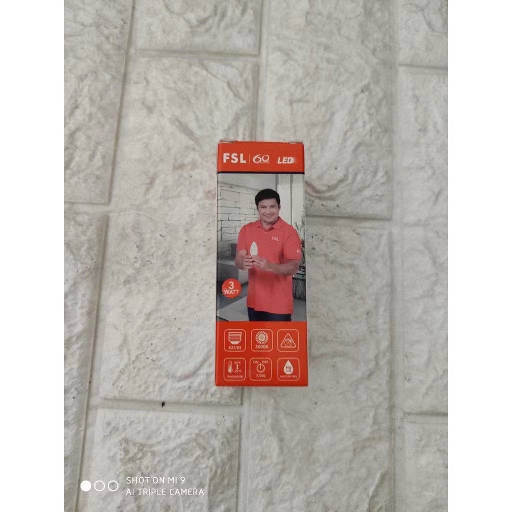 fsl led candle bulb 3w,3000k,6500k | Shopee Philippines