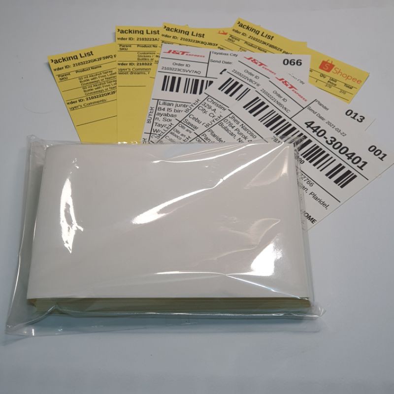 A6 Smudge Proof Waybill Sticker Paper With Printable Back For Inkjet Printers 50pcs100pcs 2559