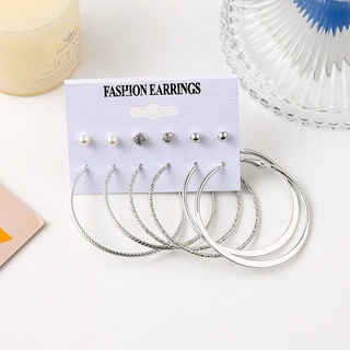 Dincior 6 Pair/Set Fashion Pearl Earrings Set Women Bohemian Circle Tassel  Long Stud Earrings Beach Jewelry - AliExpress