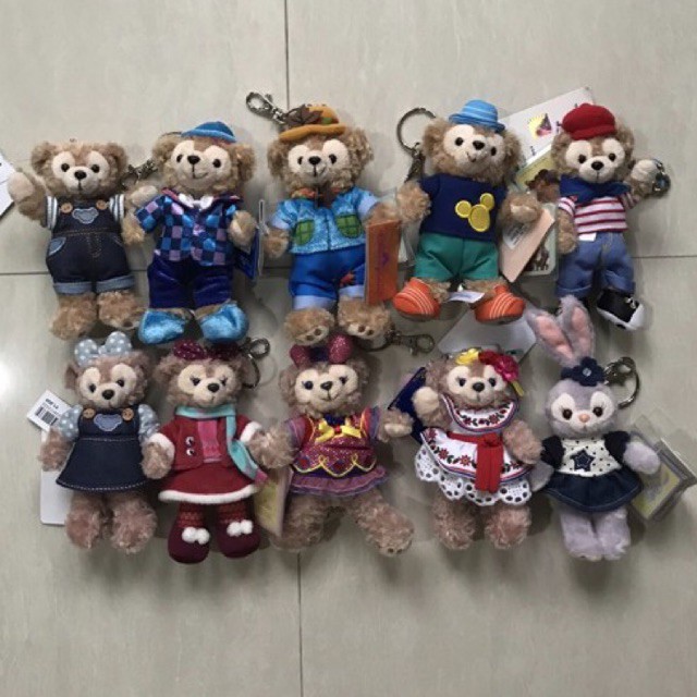 GANTUNGAN Disneyland Disney Duffy Stella Lou Shellie Mae Plush Keychain ...