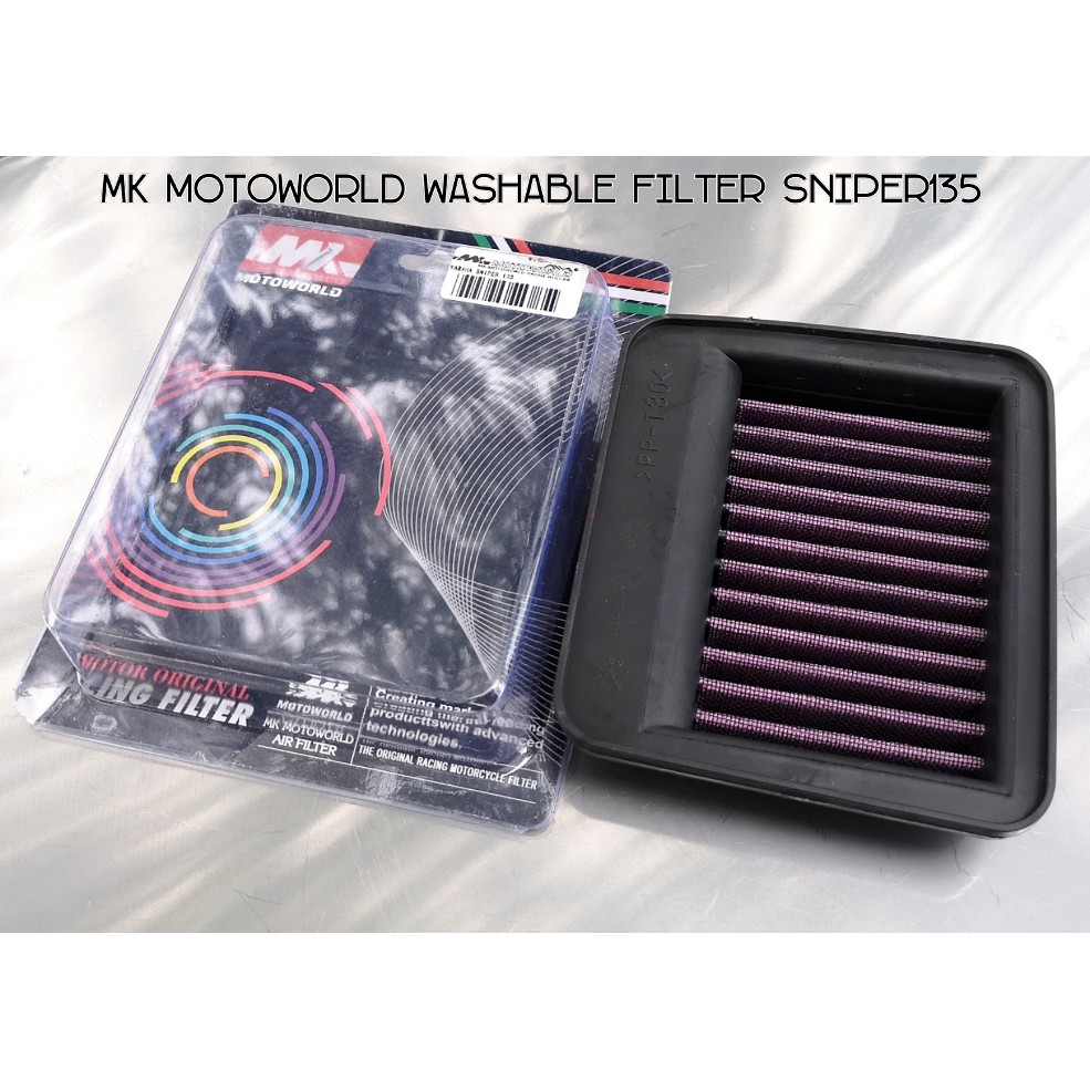 MK MOTOWORLD WASHBLE AIR FILTER FOR MIO SPORTY/SNIPER135/WAVE100/125