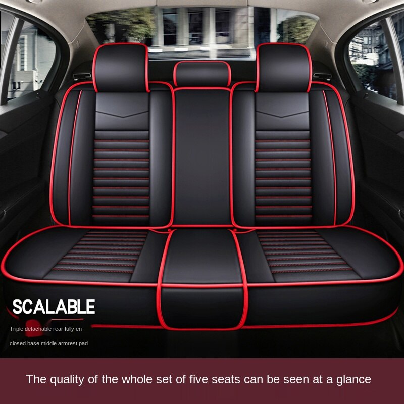 front row + rear row) 5 seats (full set)-All Model Nissan Almera Sylphy GTR  Juke Xtrail Terra Navara Urvan car seat cover 5-seater car seat cover  comfortable car seat cover protective cover