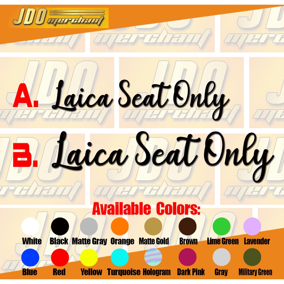 Wife and Girlfriend Seat Only Sticker for Motorcycle CUSTOMIZE NAME ...